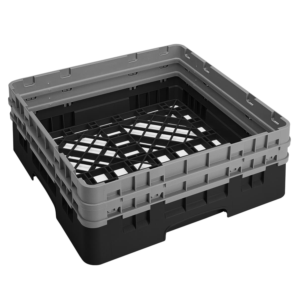 CAMBRO | CAMRACK® - Mycí koš Basic 1/1 se 2 nástavci - 500x500mm - černý