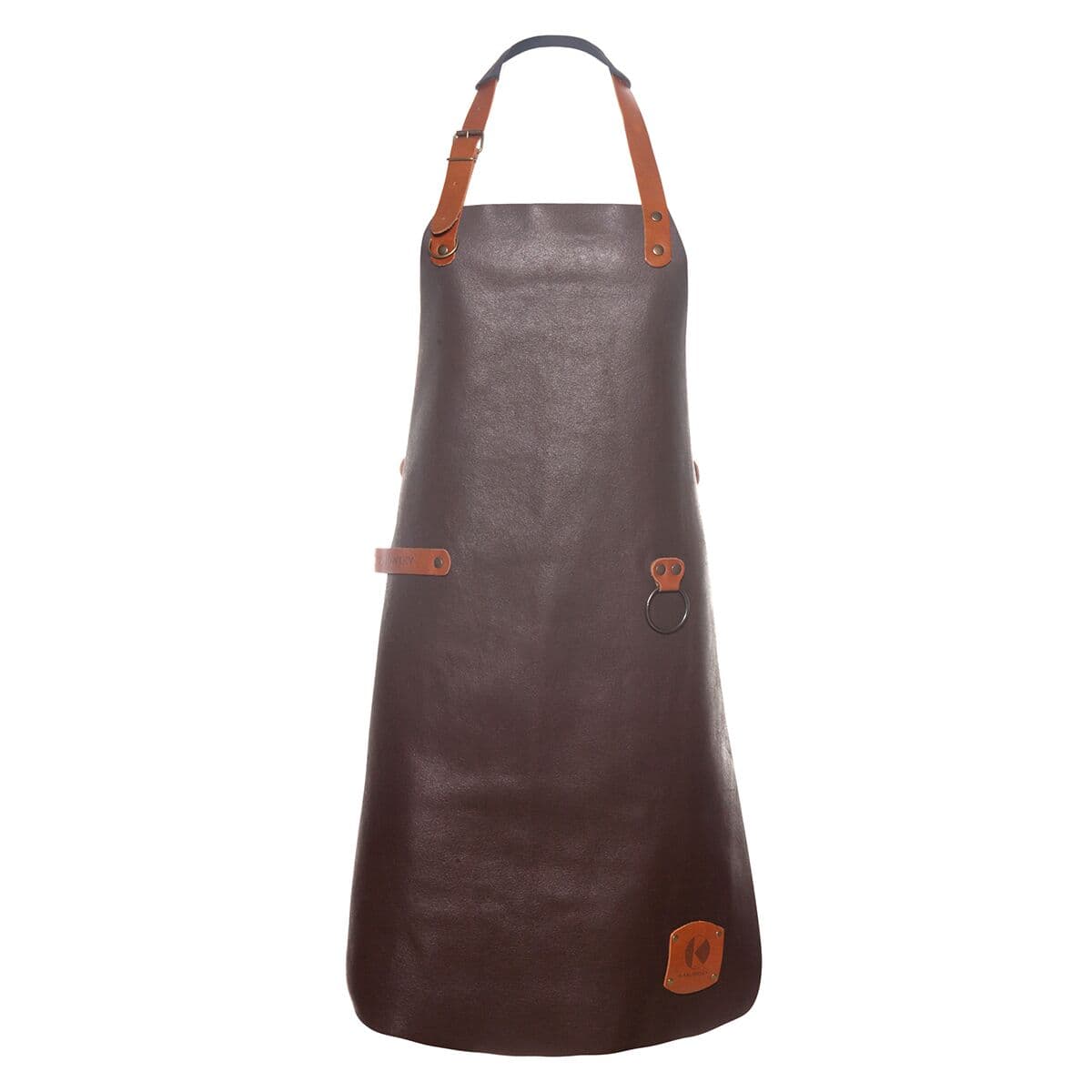 (6 pieces) Karlowsky - Leather Bib Apron - Mocha