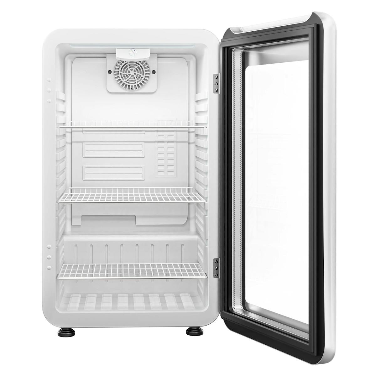 Mini barová lednice - 113L - s 1 skleněnými dveřmi - bílá