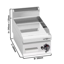 Plynový gril - hladký tvrdochrom (4 kW)