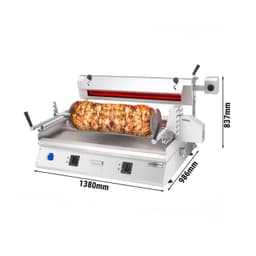 Cag Kebab machine - 9,8kW - horizontal - table-top unit