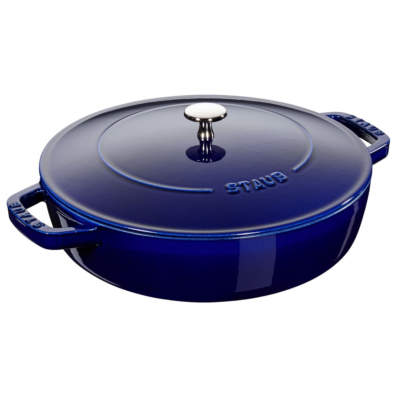 STAUB | BRAISERS - Pečicí hrnec s kapkovitou strukturou Chistera - 280 mm - litina - tmavě modrý