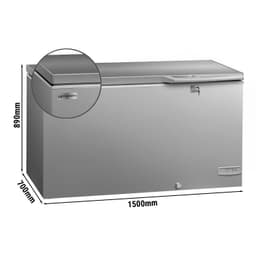 Deep freezer - 1500mm - 388 litres - stainless steel lid - incl. partition wall