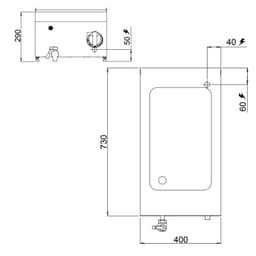 Bainmarie - 1x GN 1/1 (1,2 kW)