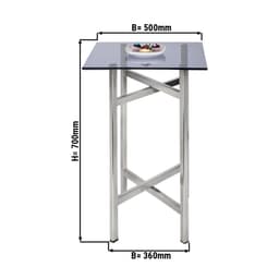 Side / coffee table - foldable - 50 x 70 cm