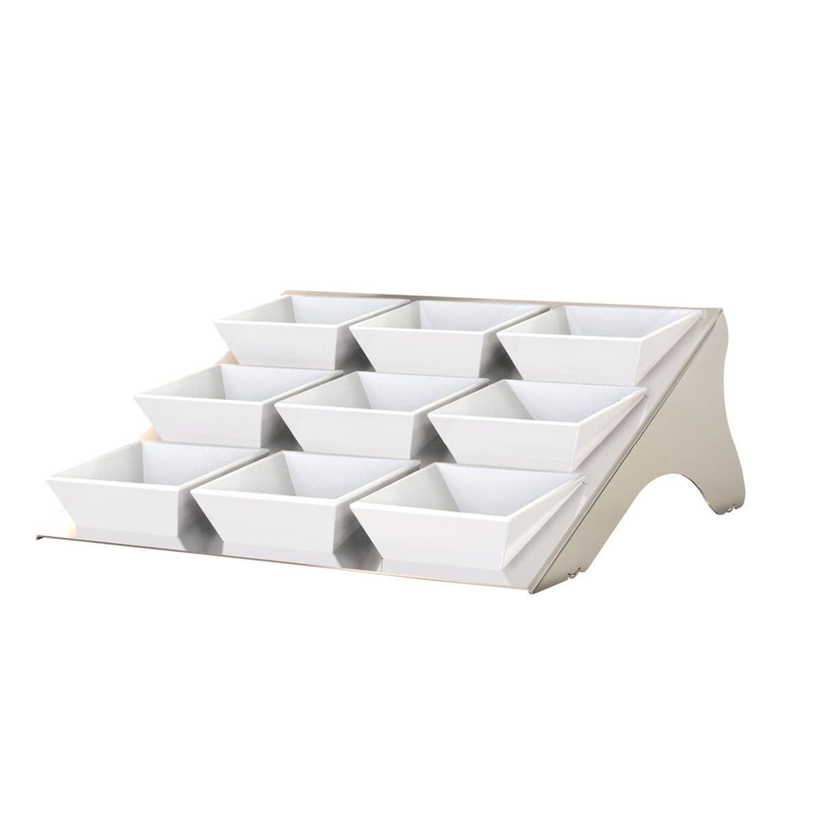 Etagerie / Buffet stand - incl. 9 melamine bowls - angular	