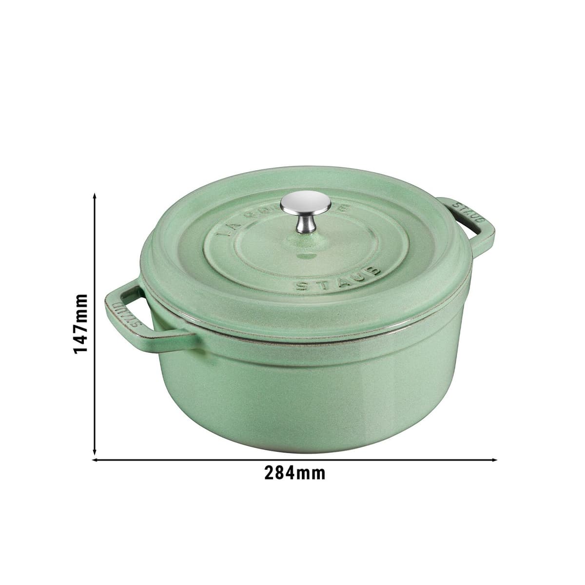 STAUB | LA COCOTTE - kokotka - Ø 220 mm - litina - šalvějově zelená