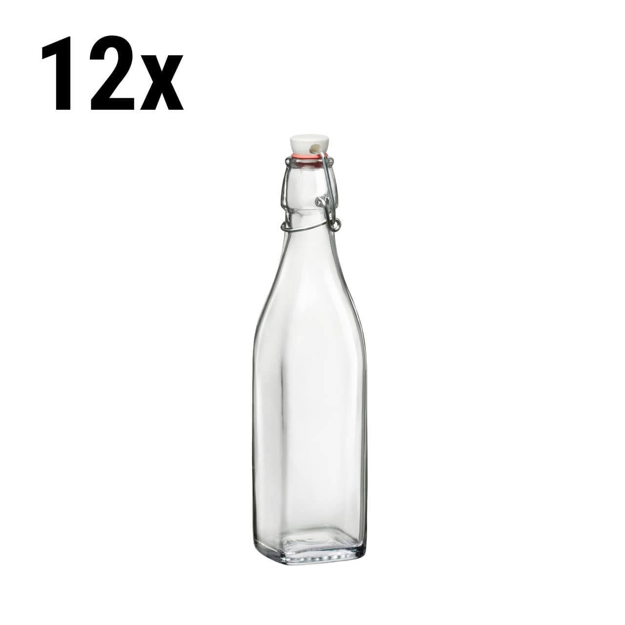 (12 Kusů) Skleněná láhev Bormioli Rocco - DUBLIN - s otočnou zátkou - 250 ml