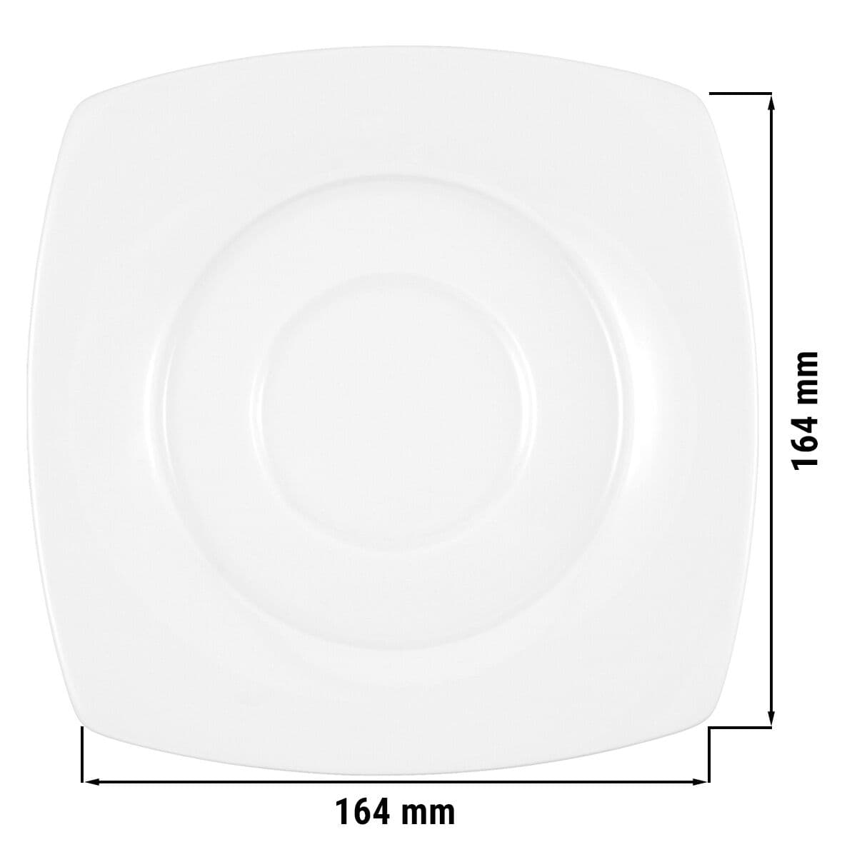 (6 pieces) Seltmann Weiden - Saucer ECKIG - 164 mm