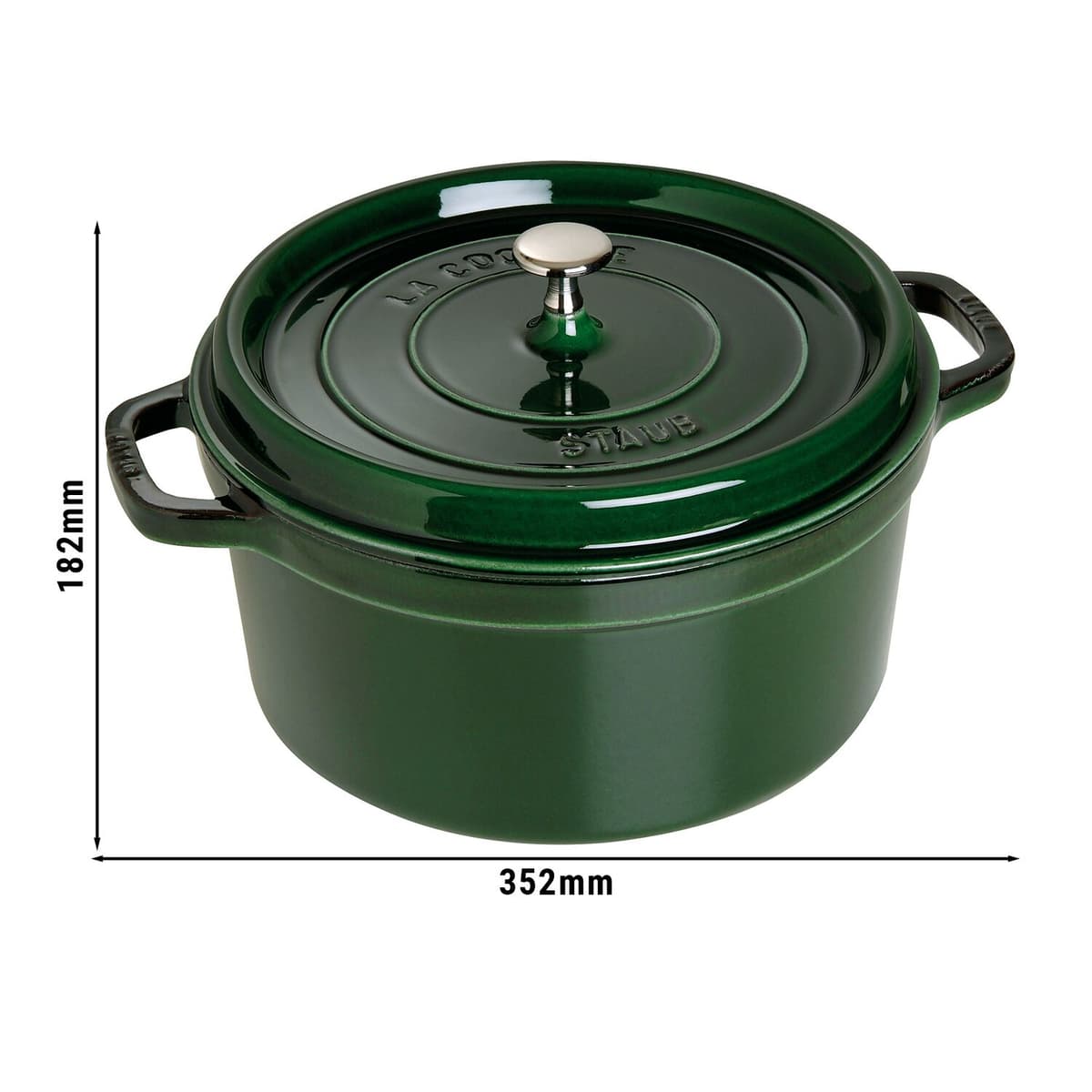 STAUB | LA COCOTTE - kokotka - Ø 280 mm - litina - bazalkově zelená