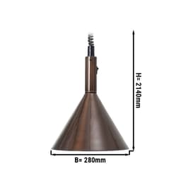 Ohřívací lampa Retro - Ø 280 mm - měděná