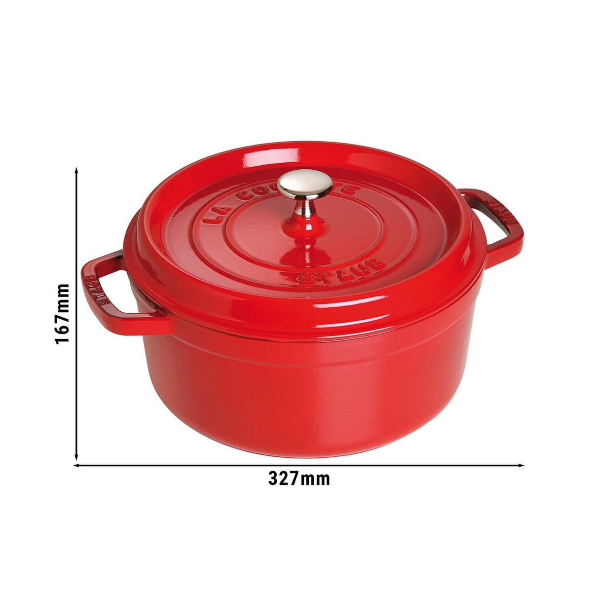 STAUB | LA COCOTTE - kokotka - Ø 260 mm - litina - třešňově červená