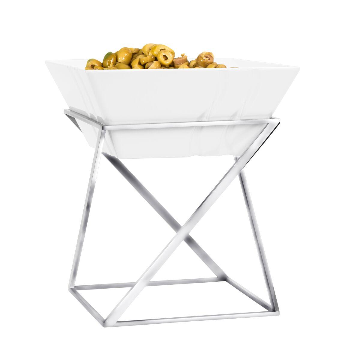 Etagerie / buffet stand - incl. 1 melamine bowl - angular