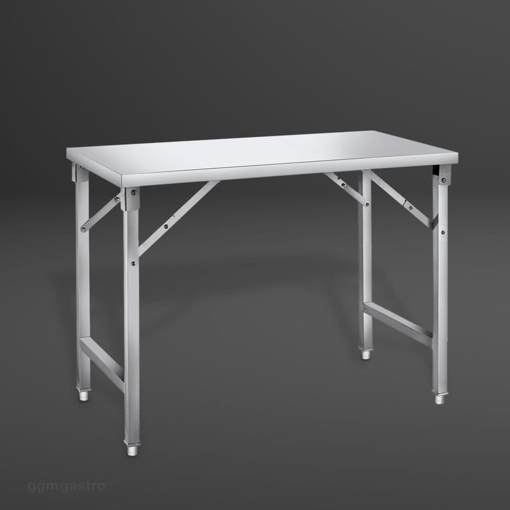 Edelstahl Arbeitstisch - klappbar - 1200x600mm