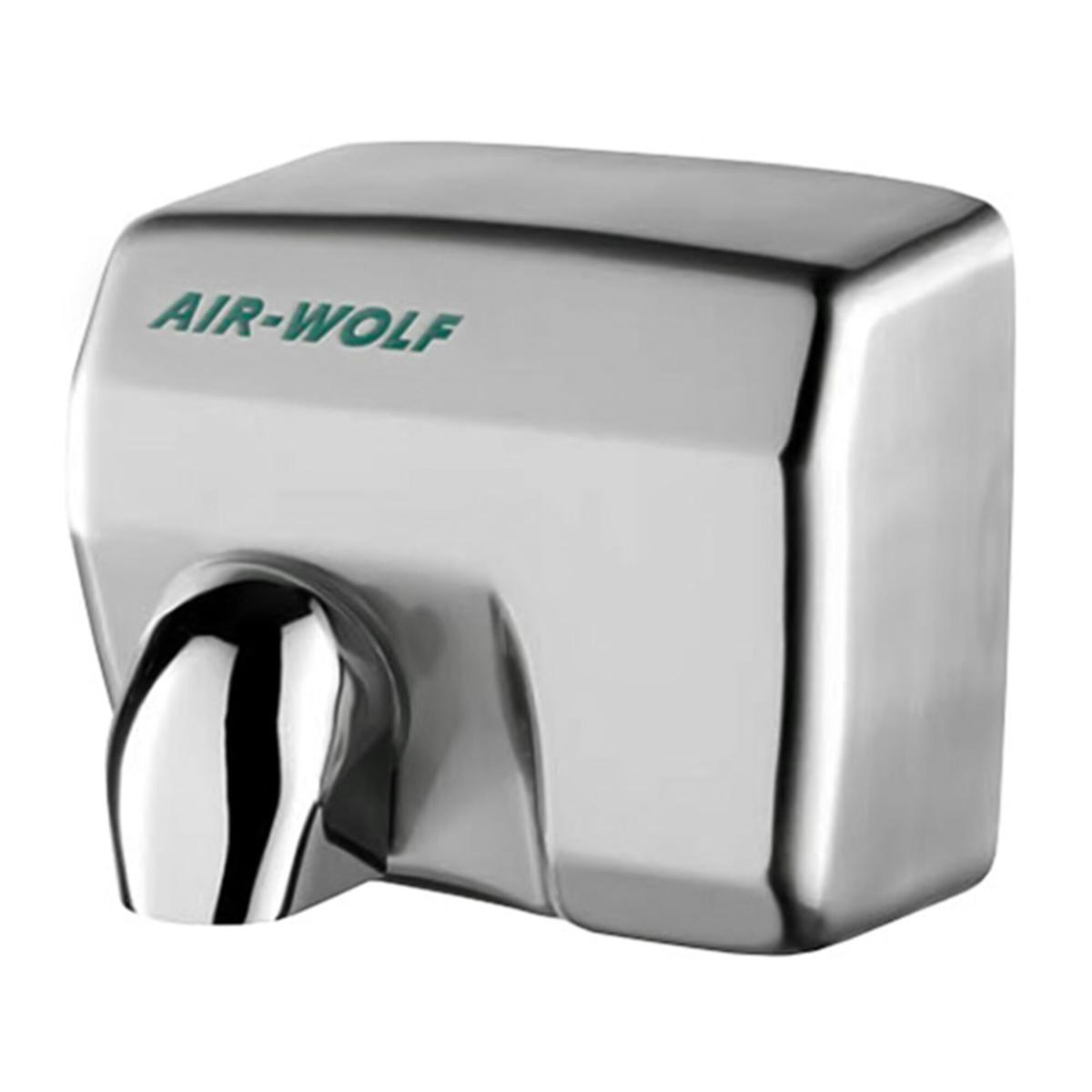 (2 pieces) AIR-WOLF | Hand dryer with infrared sensor - stainless steel