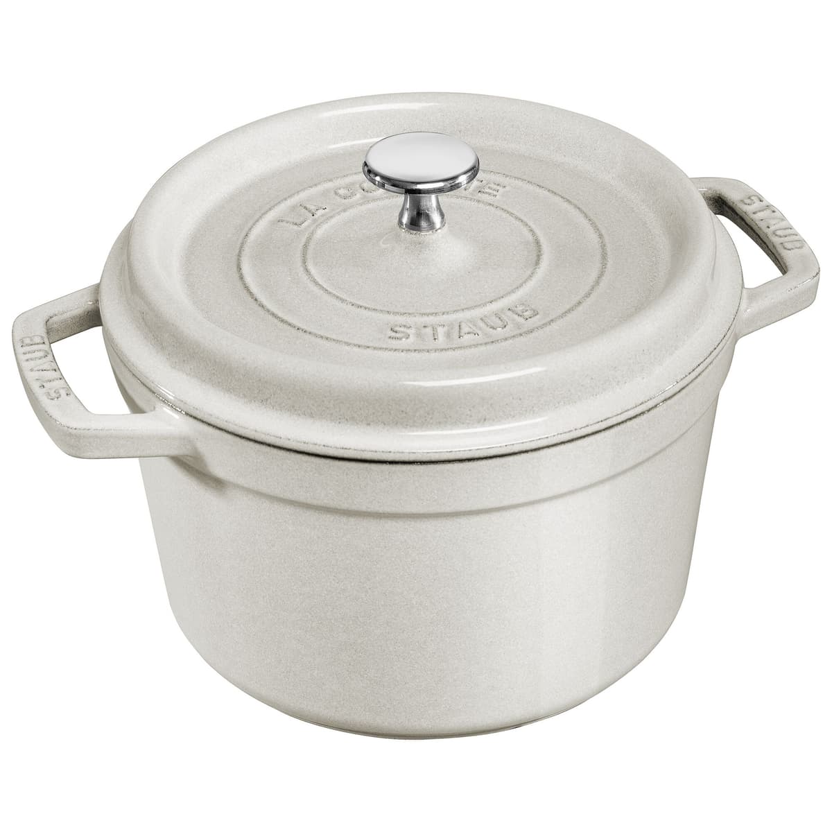 STAUB | LA COCOTTE - kokotka - Ø 240 mm - litina - bílý lanýž