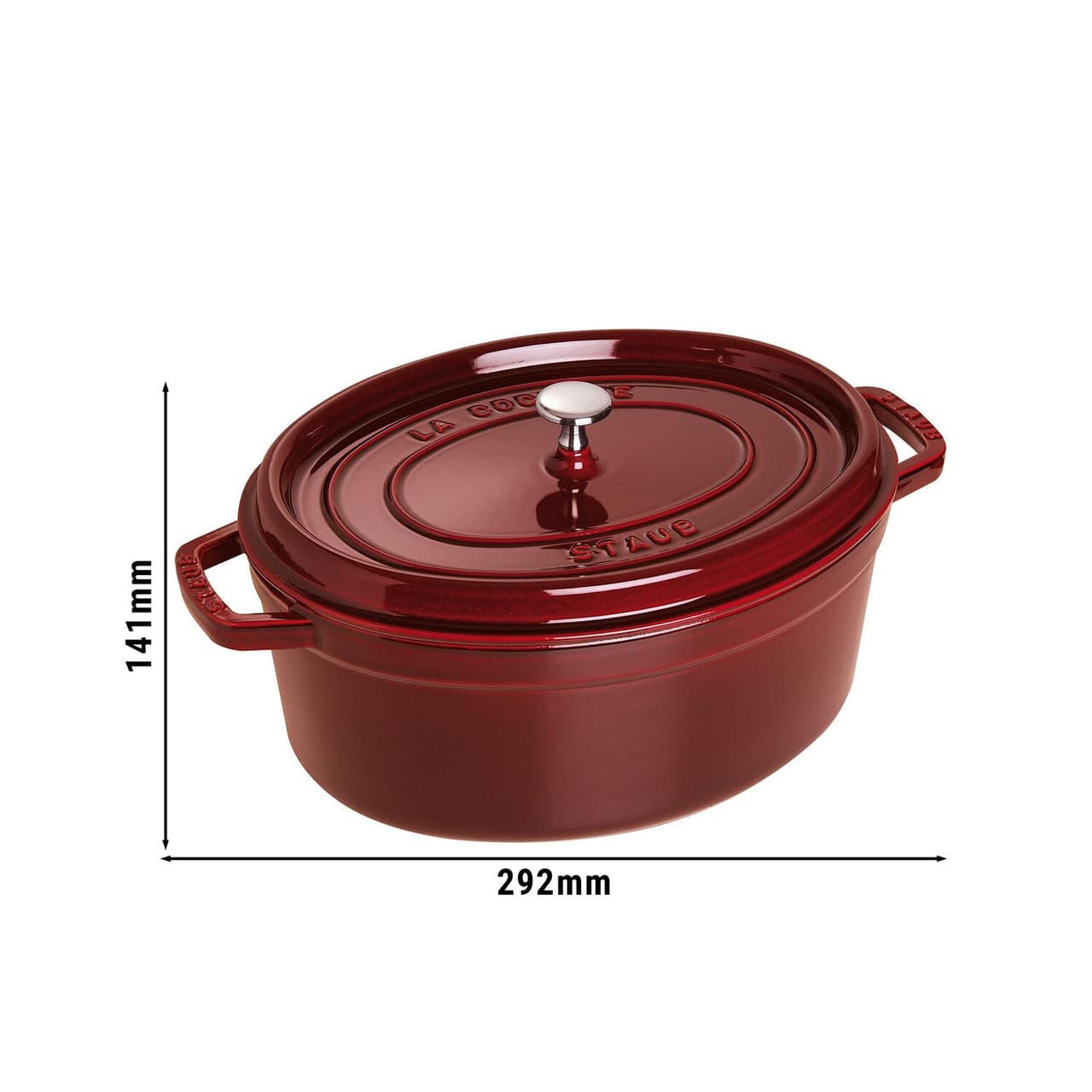 STAUB | LA COCOTTE - kokotka - Ø 230 mm - litina - grenadinově červená