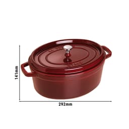 STAUB | LA COCOTTE - kokotka - Ø 230 mm - litina - grenadinově červená