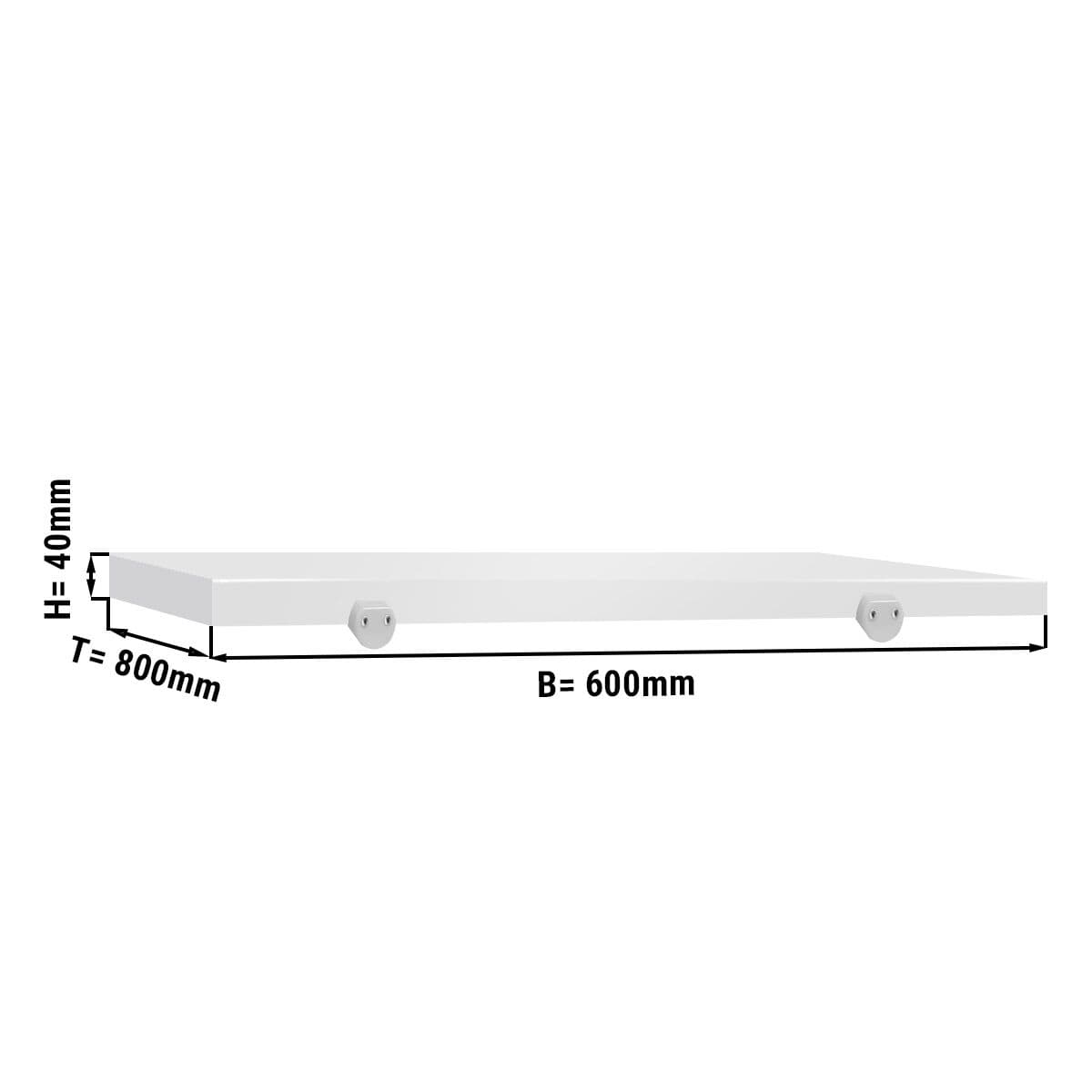 Cutting board for work table - 600x800mm - White