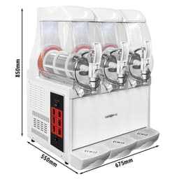 Stroj na ledovou tříšť - 3x 10L - 950 W - bílý