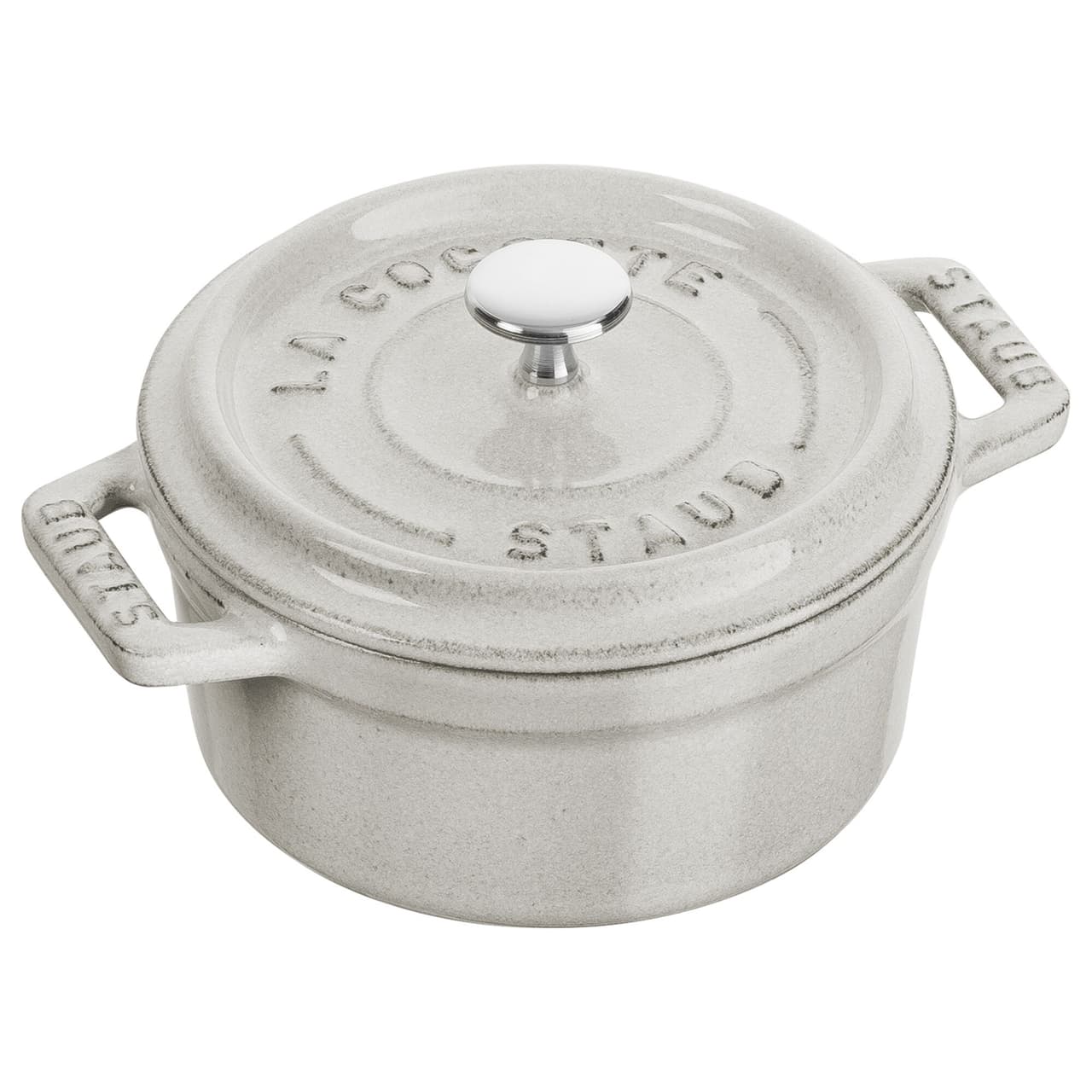 STAUB | LA COCOTTE - mini kokotka - Ø 100 mm - litina - bílý lanýž