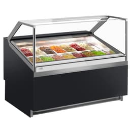 Ice cream counter IVY - 1250mm - Air circulation - for 14x 5 liter containers - Black