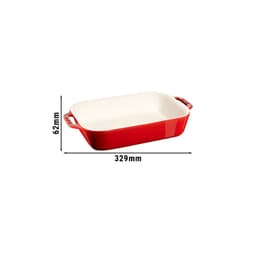 STAUB | CERAMIQUE - Zapékací mísa - Ø 270x200mm - keramika - třešňově červená