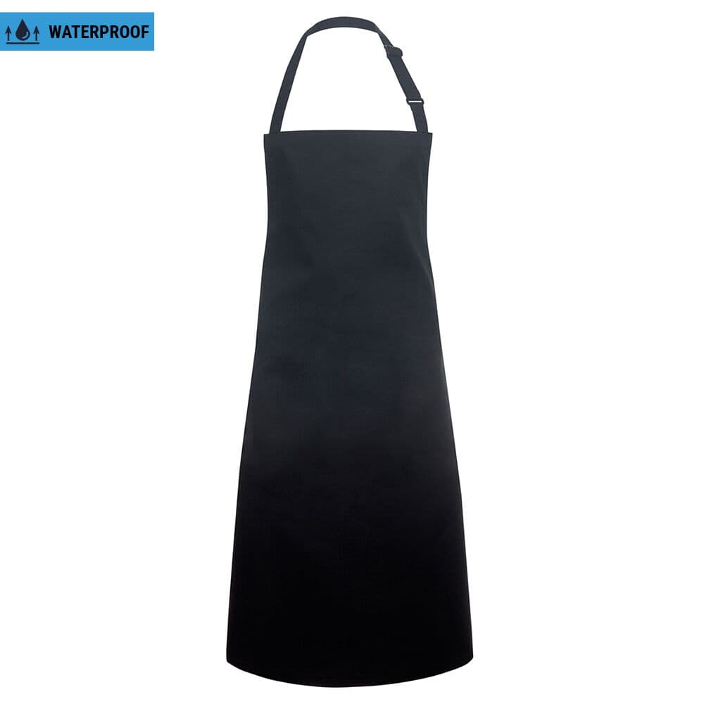 (6 pieces) Karlowsky - Water repellent bib apron - Black