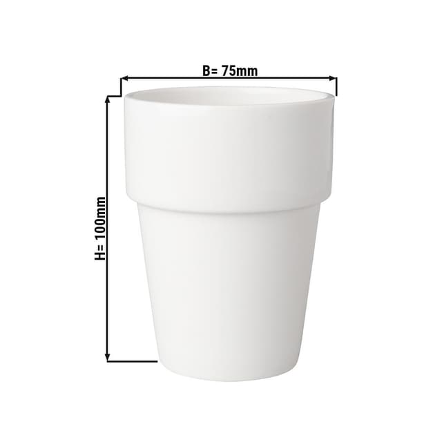 (6 pieces) BUDGETLINE - Milk cup Mammoet - 19 cl - White