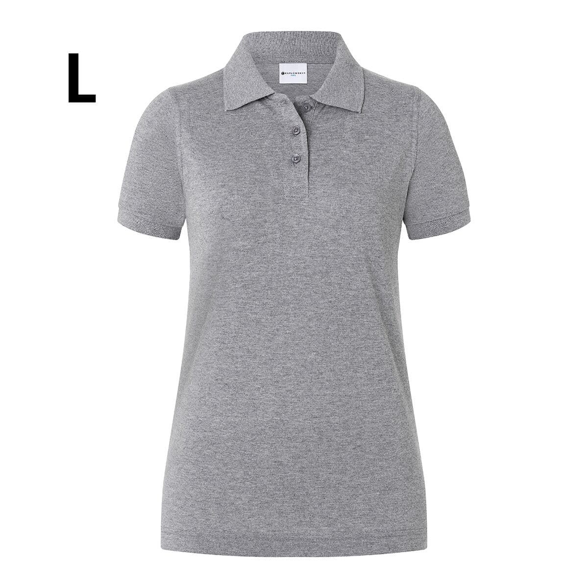 (6 pieces) Karlowsky - Ladies Workwear Poloshirt Basic - Light Grey - Size: L