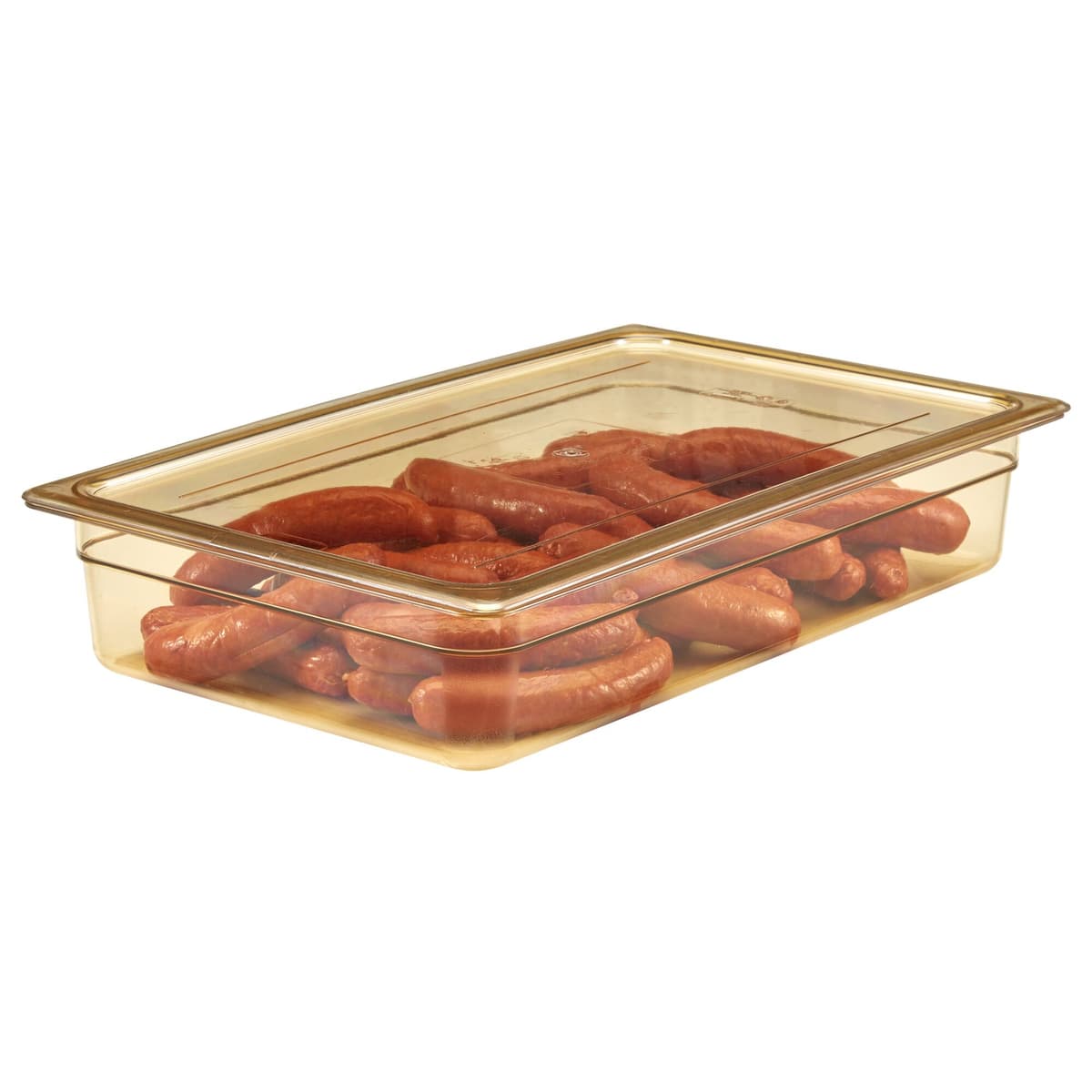 (6 kusů) CAMBRO | H-PAN™ Tepelně odolné ploché GN 1/1 kryt - jantar