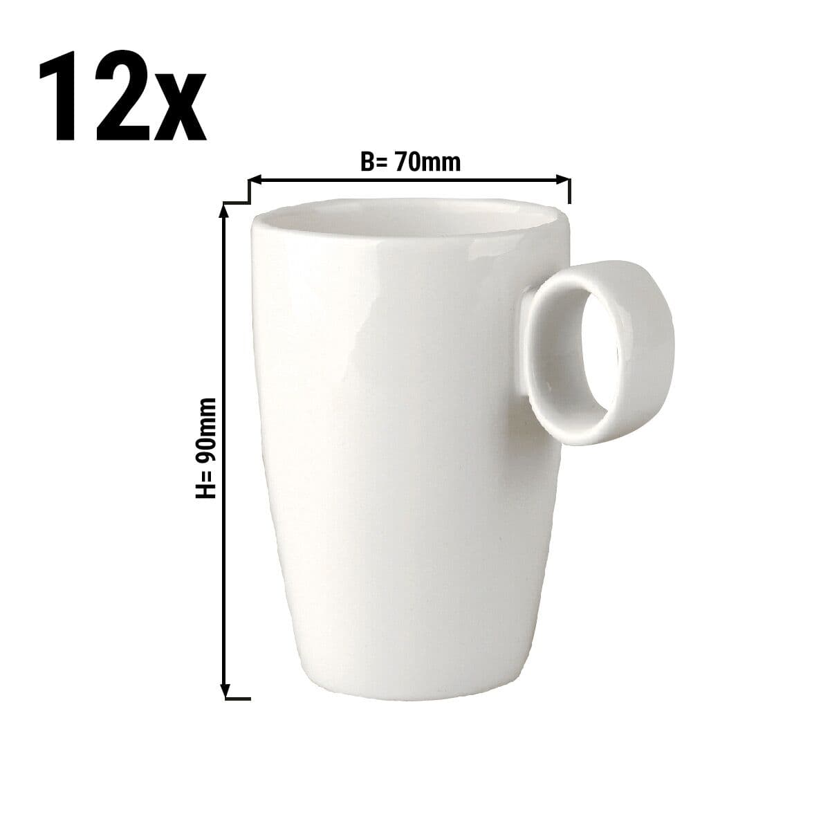 (12 pieces) LUX - Coffee cup Maastricht - 21 cl - Ivory