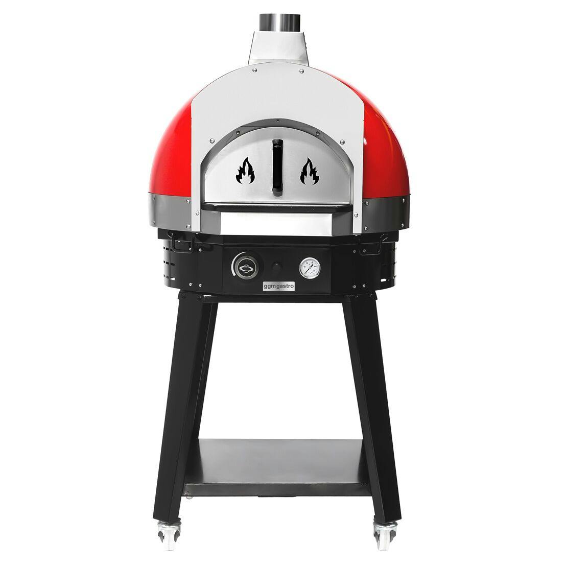 Gas pizza oven red - incl. base - height: 0.83 m	