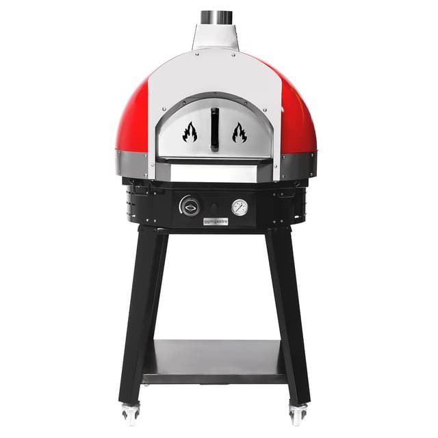 Gas pizza oven red - incl. base - height: 0.77 m	