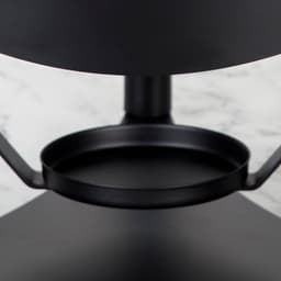 Chafing dish - round - black - with roll-top lid