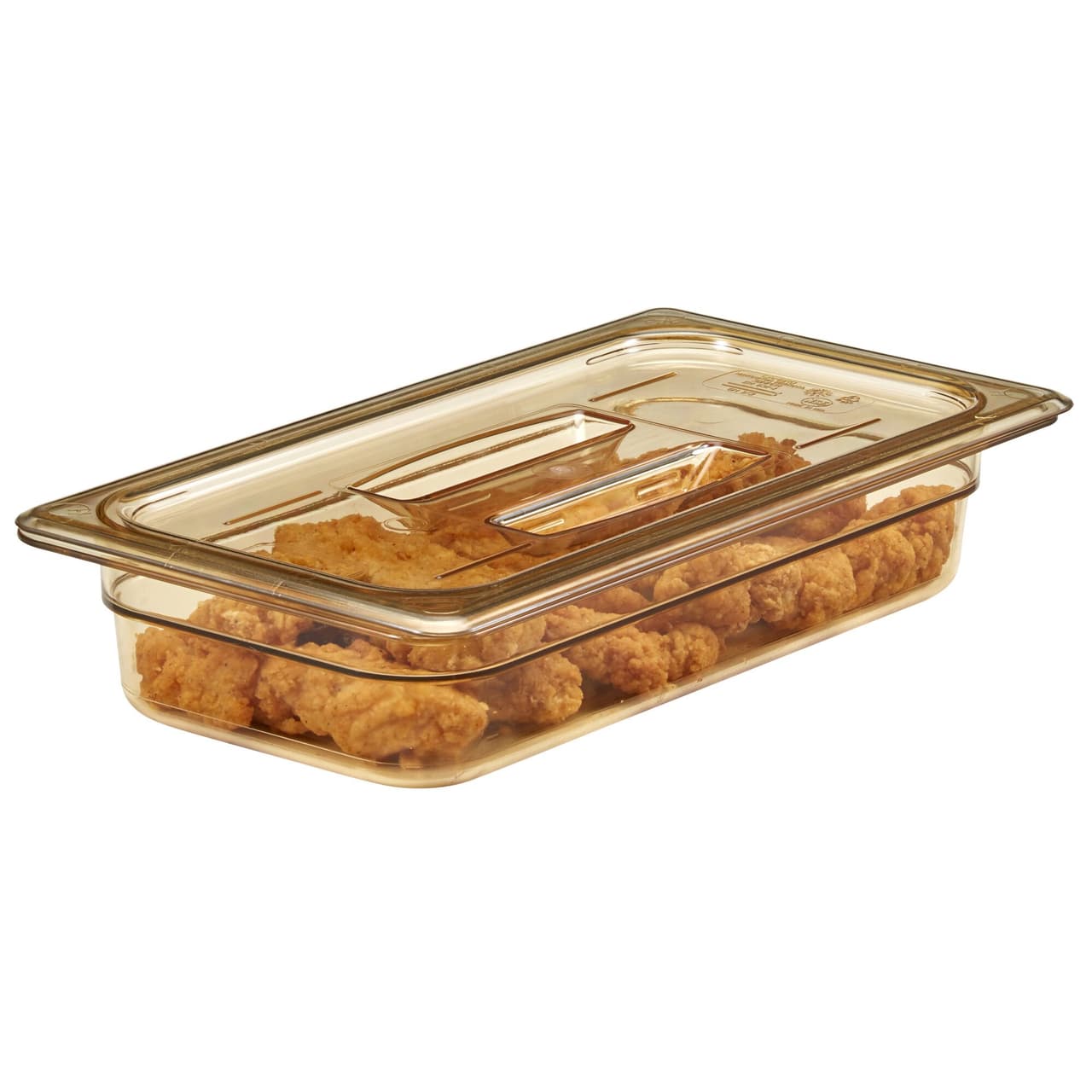 (6 kusů) CAMBRO | H-PAN™ Tepelně odolné ploché kryty GN 1/3 - s úchytem - jantar