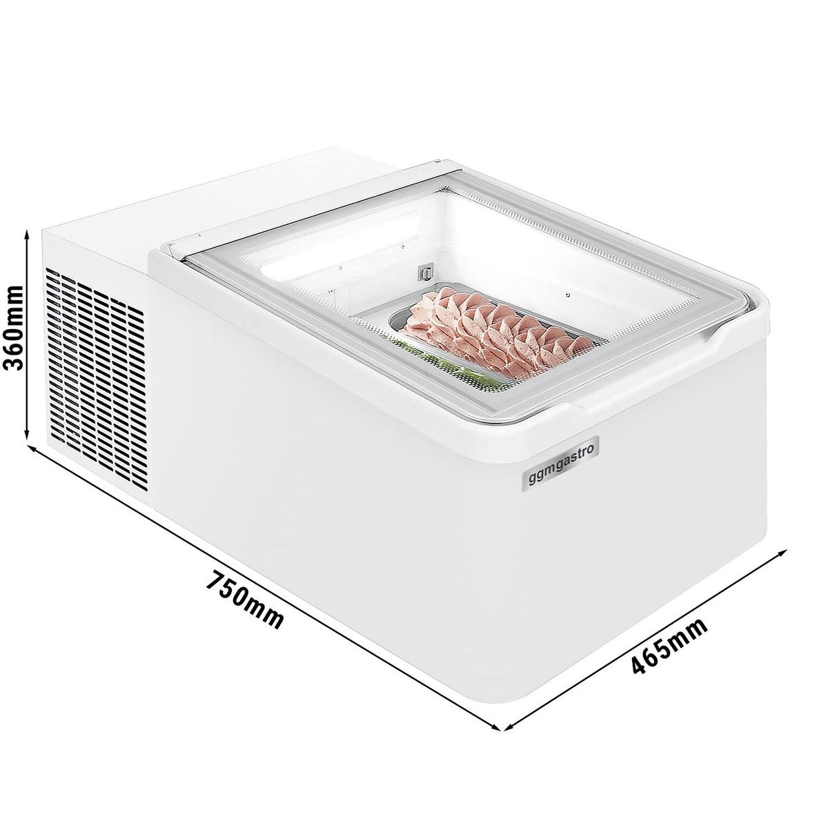 Tabletop ice cream display case - 460mm - Static - for 2x 5 litre ice cream containers