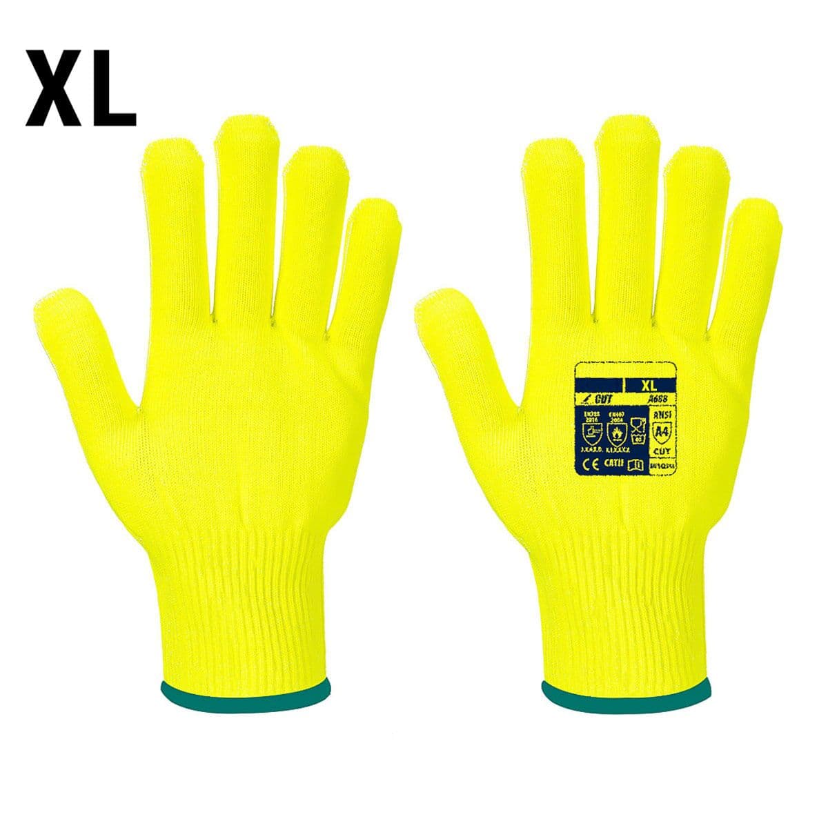 Cut protection gloves Pro Cut - Yellow - Size: XL	