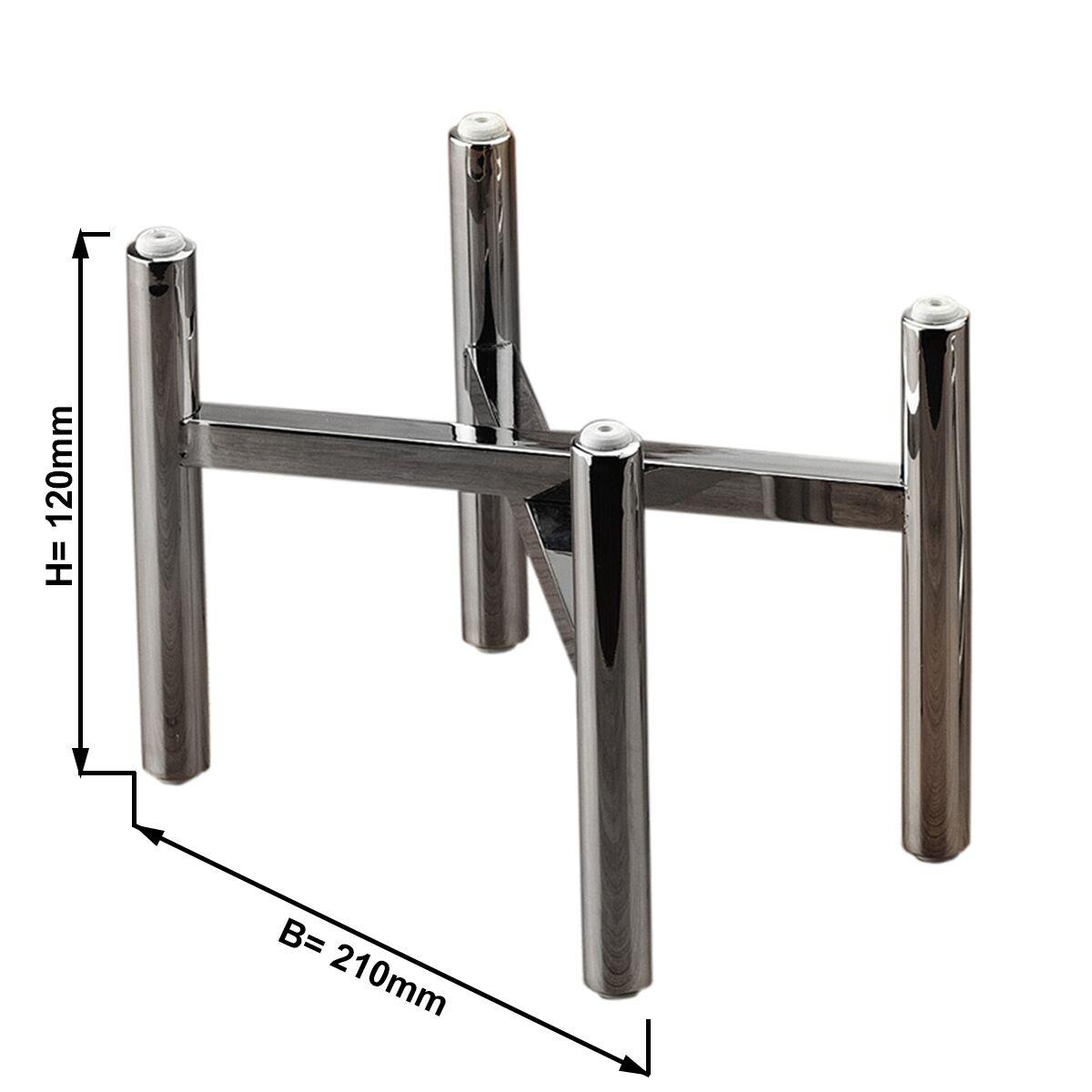 (3 Kusy) - Bufetový stojan - výška 120mm - chróm