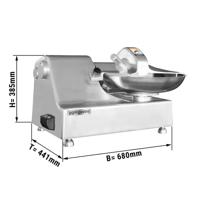 Horizontaler Cutter - 5,5 Liter - 550 Watt - 230 Volt - 1450rpm