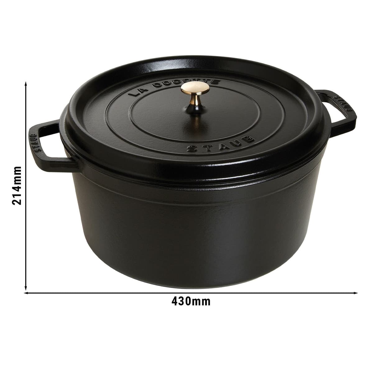 STAUB | LA COCOTTE - kokotka - Ø 340 mm - litina - černá