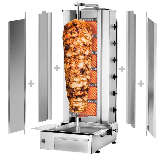 Gril na gyros/kebab - 6 hořáků - max. 100 kg