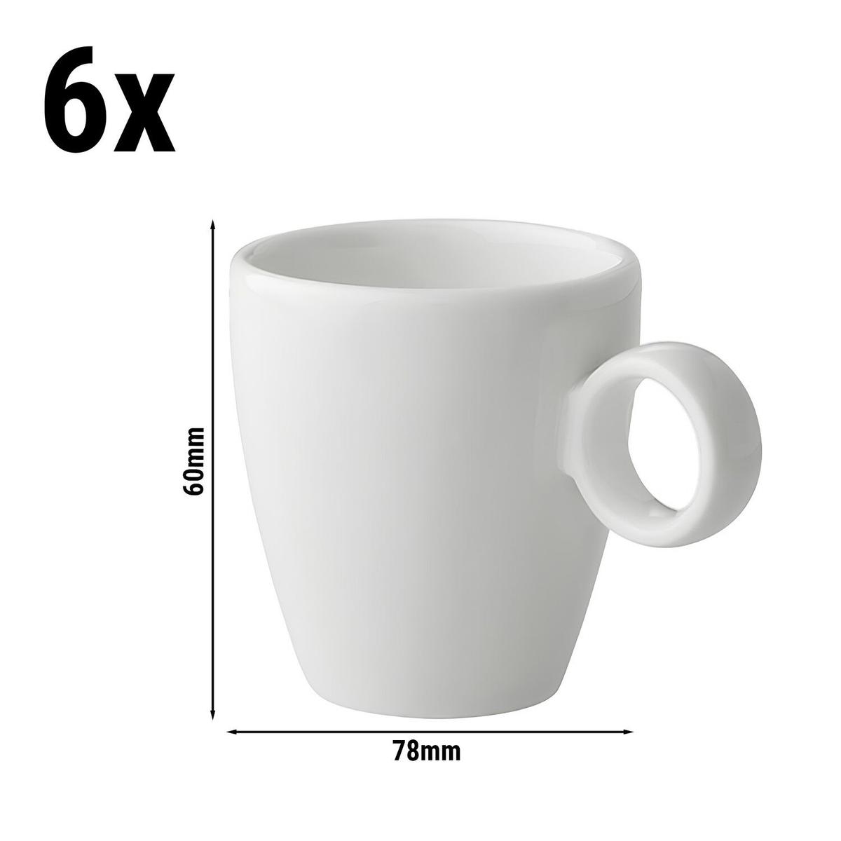 (6 Kusů) BART - Espresso šálek - 65ml - slonovina