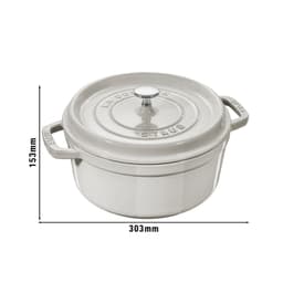 STAUB | LA COCOTTE - Cocotte - Ø 240mm - Gusseisen - Weisser Trüffel