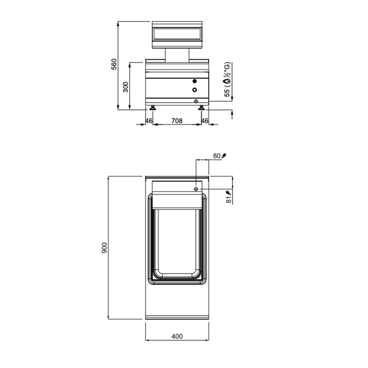 Ohřívač hranolků - 1,1 kW - 1x GN 1/1