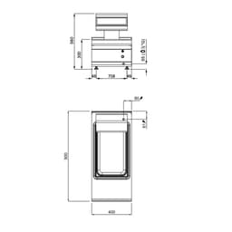 Ohřívač hranolků - 1,1 kW - 1x GN 1/1