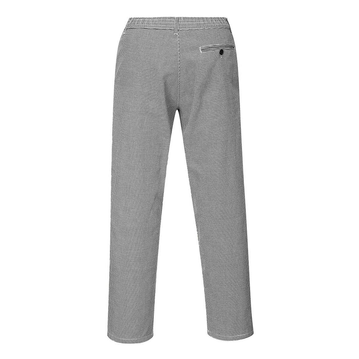 Unisex Chef's Trousers - Black / White - Size: XS	