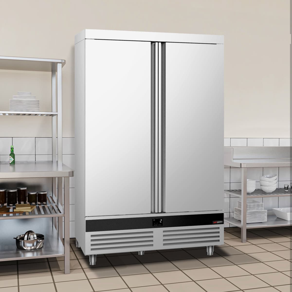 Refrigerator Stainless Steel - 1400 litres - with 2 doors