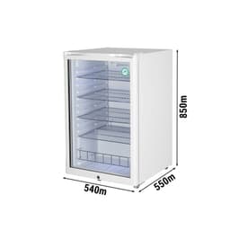 GASTRO-COOL | Barová lednice - 540 mm - 130L - s 1 skleněnými dveřmi - bílá