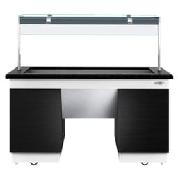 Bufetový pult - s Bain Marie - 1600mm - s LED osvětlením - pro 4x GN 1/1